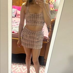 Wild fable tweed skirt set nwt